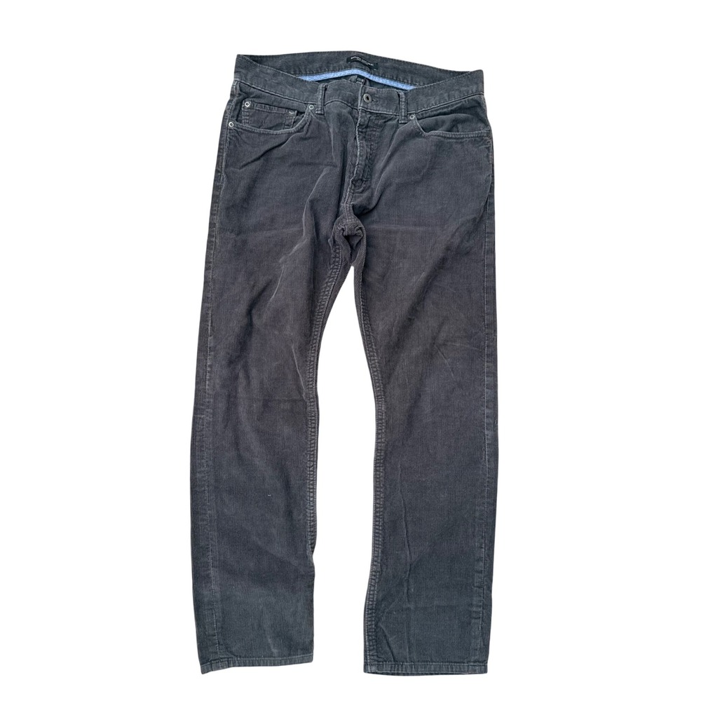 Banana Republic Corduroy Pants Mens 33x30 Grey Excellent Pima Cotton Straight